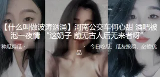 河南公交车”何心甜“酒吧被泡一夜情 “这奶子 前无古人后无来者呀”