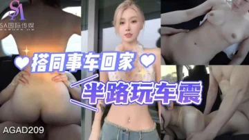 AGAD209-搭同事车回家半路玩车震-完整片